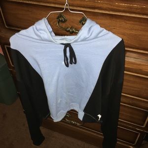 PINK crop top hoodie